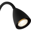 Modern Sand Black Wall Spot Light with Adjustable Flex Arm and Flat Clip, Ideal for Home Decor