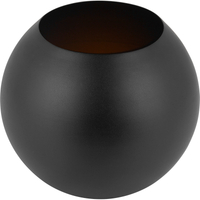 Elevate Your Decor with The Elegant Ball Steel Candle Holder/Vase in Sandy Black