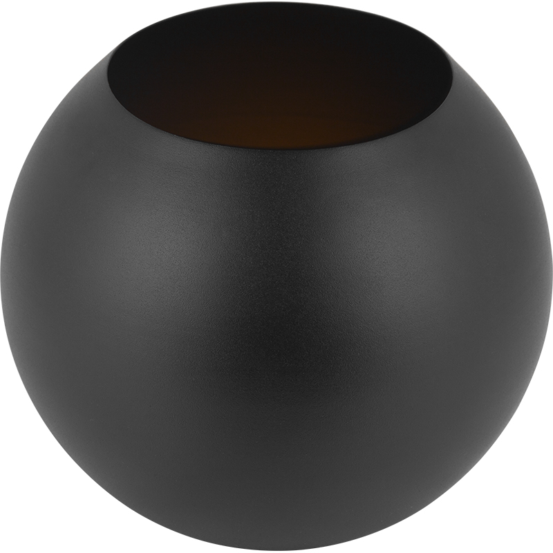 Elevate Your Decor with The Elegant Ball Steel Candle Holder/Vase in Sandy Black