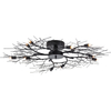 Mordern Design of Mangnolia Branch Ceiling Lamp 10lys Matt Black G9