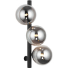 Create A Stylish Ambiance with The Simple Style Smoke Glass Wall Lamp Featuring 3 Ball Lights