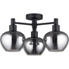 Modren Elegant Design Light Kelly Round Smoke Glass Ceiling Light 3lys Dia19cm E27