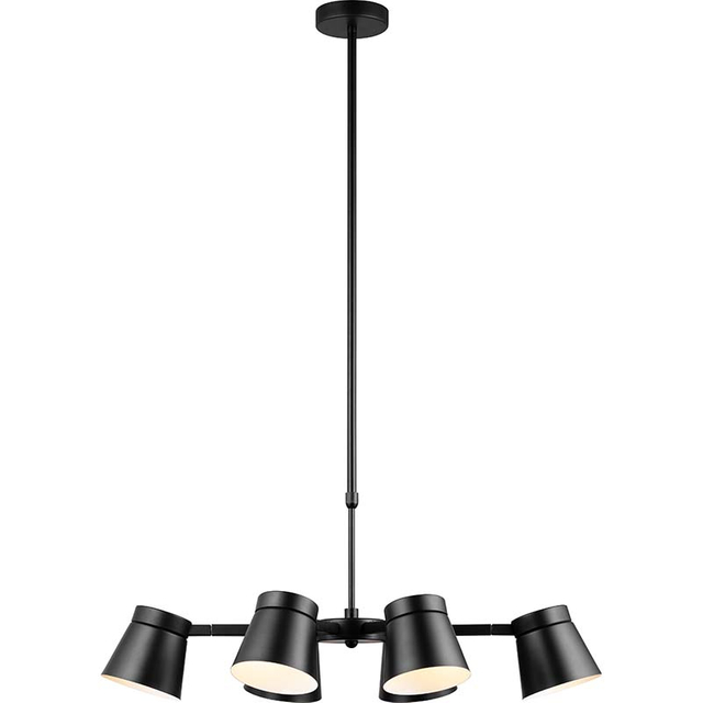 Nordic Metal 6 Haeds Pendant Light Adjustable 360° All Matt Black G9