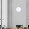 Simple Light Hanging Adjustable Opal Grass Ball Pendant Light Dia30cm Satin E27