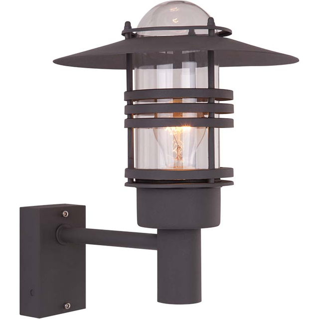 Classic Nordic Outdoor Wall Sconce Glass Diffsuer Graphite M E27 IP54