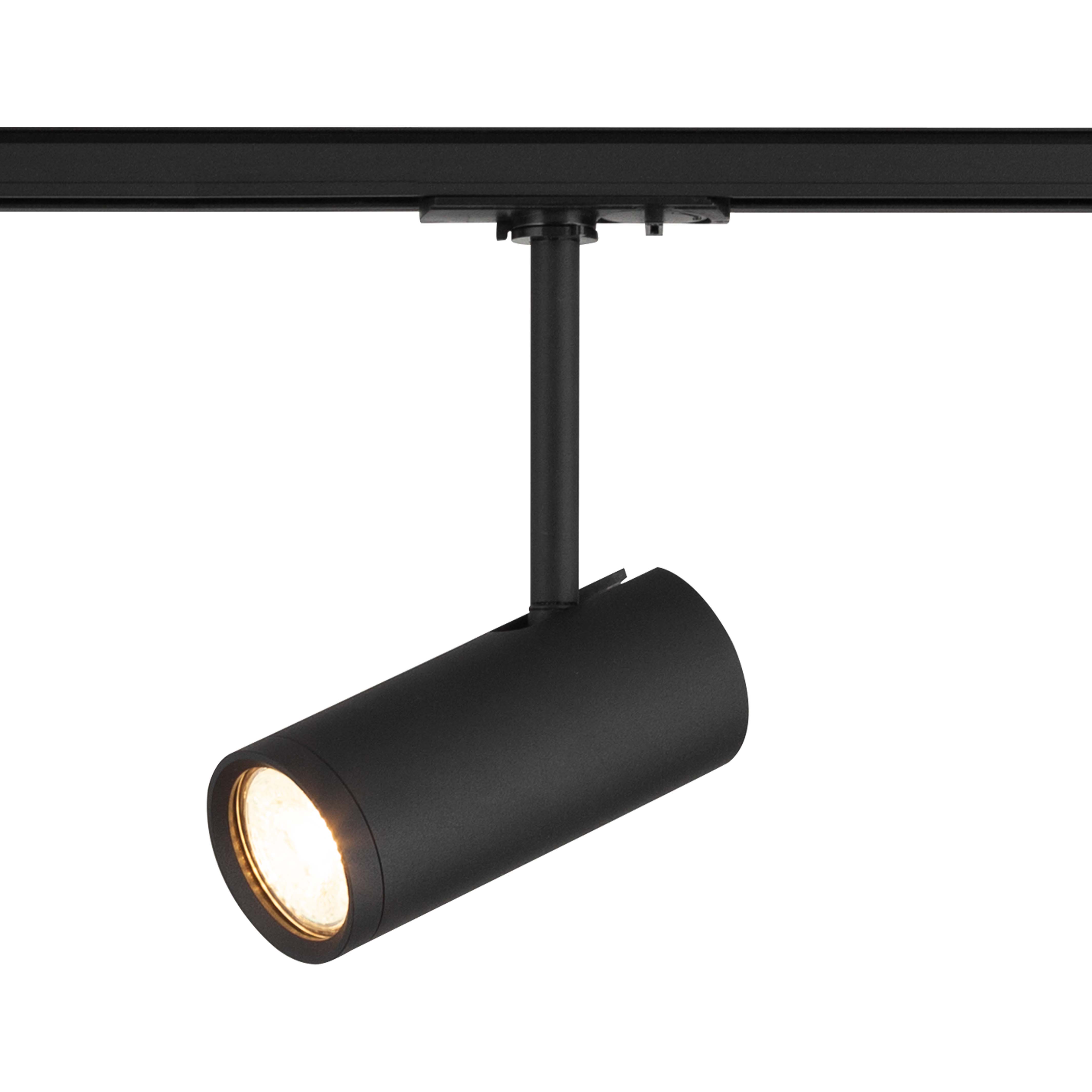 3-Wire Track Lighting System with 5 GU10 Spot Lights in Sandy Black Finish