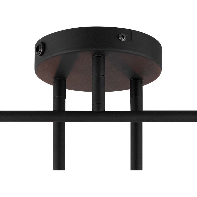 Modern Industrial Adjustable Ceiling Light 6lys Sandy black E27