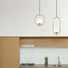 Elegant Lollipop Glass Design Pendant Light with Round Iron Ring G9