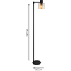 Modern Simple Style Standing Light Decorative Amber Glass Floor Lamp E27 Dim