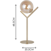 Elegant Nordic Authenic Design Desk Lamp Branch Table Lamp Decor "Y"-Lamp Amber Glass G9