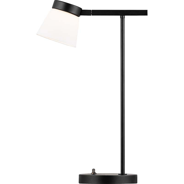 Elegant Opal Glass Study Lamp with G9 Socket And Matte Black Base