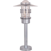 Nordic Style Outdoor Post Light with Galvanized Steel Base and Clear Glass Shade for E27 Bulb