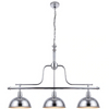 Nordic Metal Pendant Light Three Haeds Nickle Chrome E14