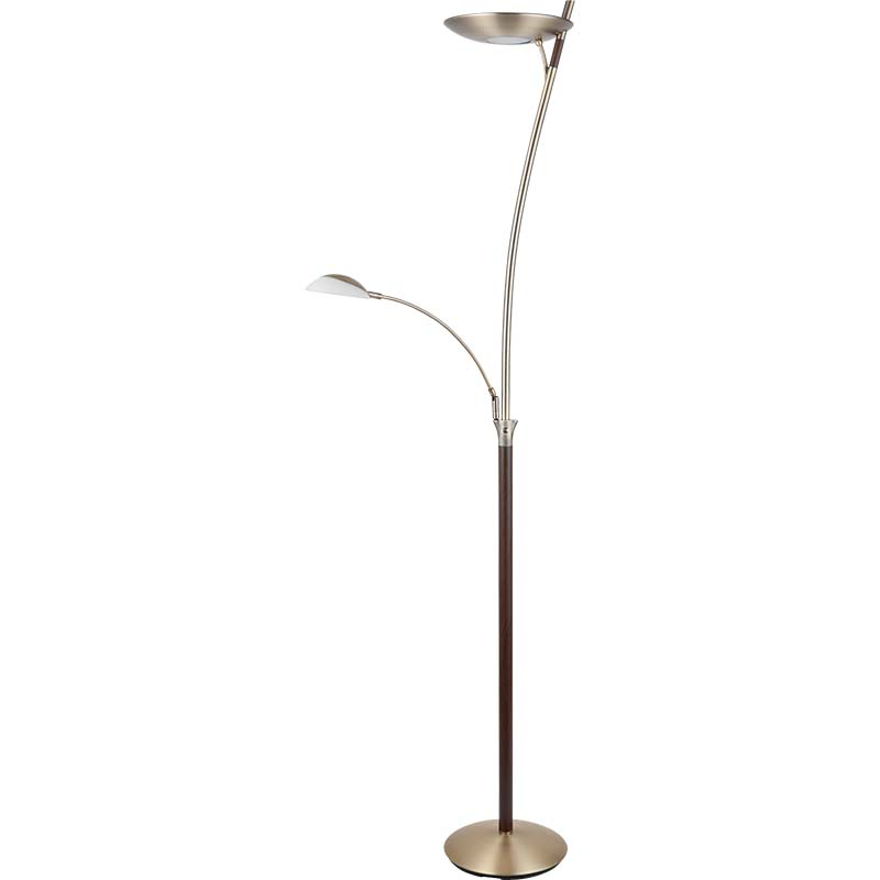 Elegant Design Standing Light Creative Floor Light Matt Brass with Twin Stepless Dim