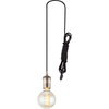 Simple Pendant Adjustable Window Pendant Light Antic-Brass Socket Shade E27