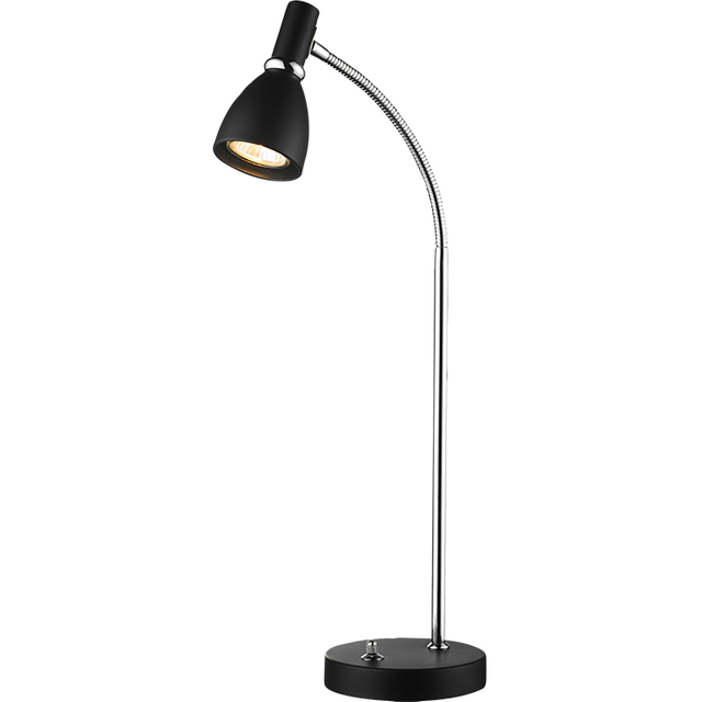 EMIL Desk Lamp: Sleek and Stylish Matte Black Table Light with Dimmable GU10 Bulb and Flexible Arm