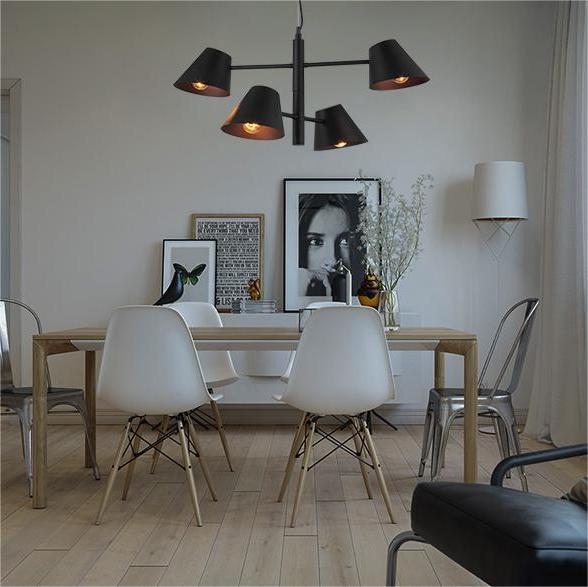 Nordic Modern Simple Light with Twin Swing Arms Adjustable Ceiling Pendent Light 4lys E27