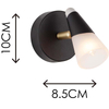 ORION Simple Modern Wall Spot Light: Featuring Frosted Glass Shade and G9 Bulb