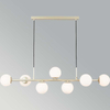 Experience Timeless Elegance with the Nordic Authentic Design Chandelier in Painted Brass and Opal Glass