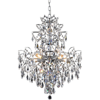 Classic Clear Crystal Chandelier Design Noble Pendant Light 6lys Dia50cm E14