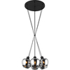 Modern Elegance of the Kelly Adjustable Full Smoke Glass Pendant Light