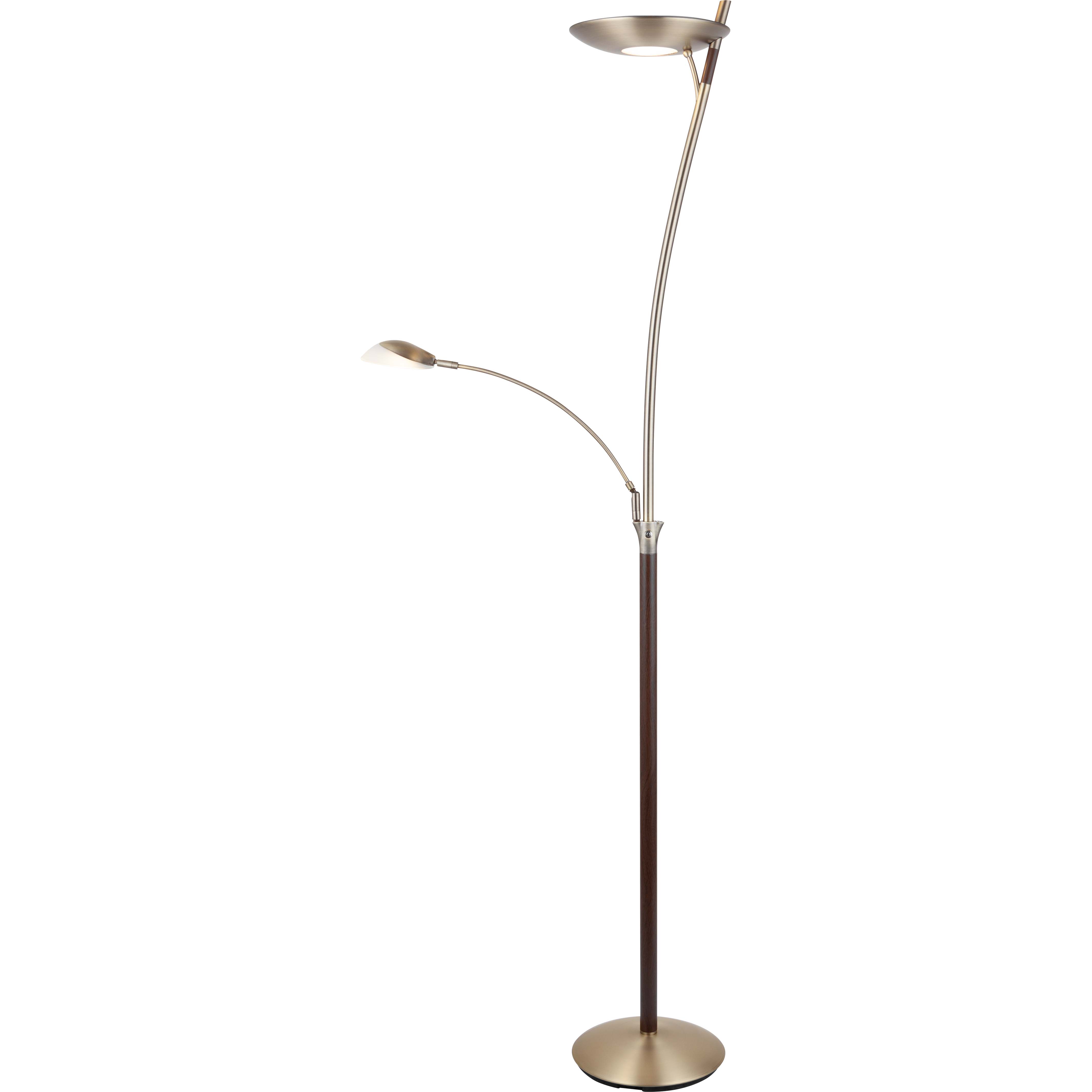 Elegant Design Standing Light Creative Floor Light Matt Brass with Twin Stepless Dim