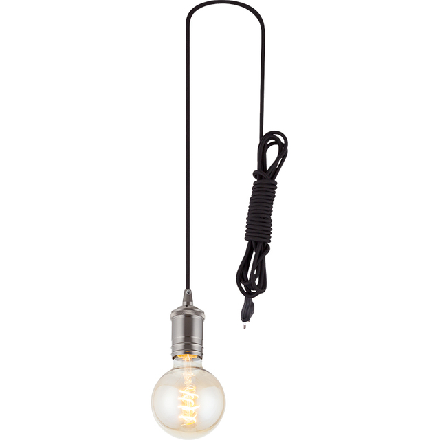 Simple Pendant Adjustable Window Pendant Light Black Socket Shade E27