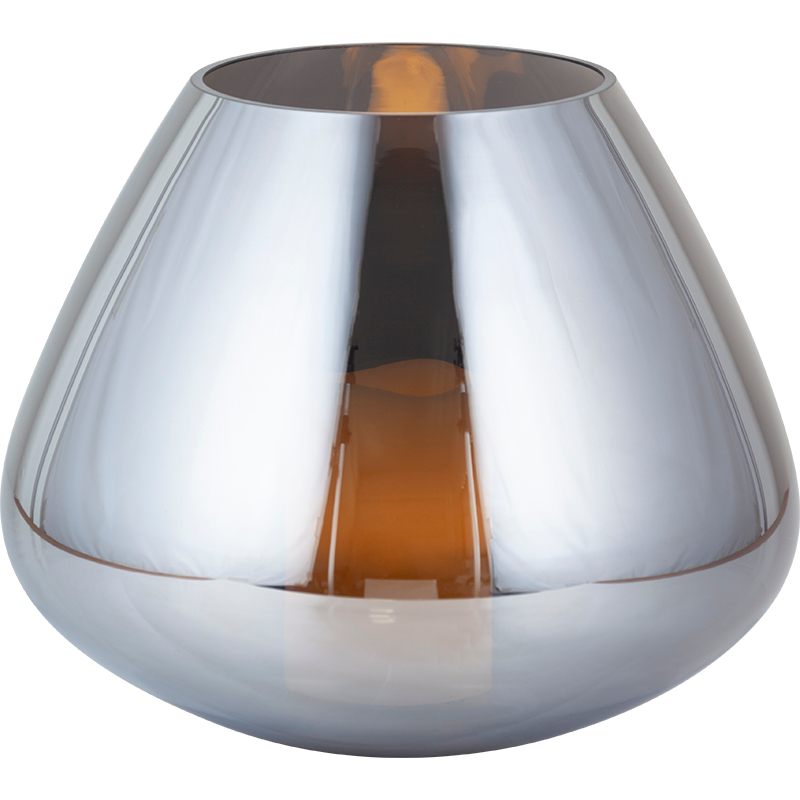 Embrace The Subtle Glamour of The KELLY Full Smoke Glass Candle Holder/Vase Dia.29cm for Stylish Decor