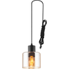 Modren Simple Light Attractive Chandelier Decorative Amber Glass Adjustable Pendant Light E27 Dim