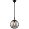 Simple Light Hanging Adjustable Smoke Grass Ball Pendant Light Matt Black Dia.25cm E27