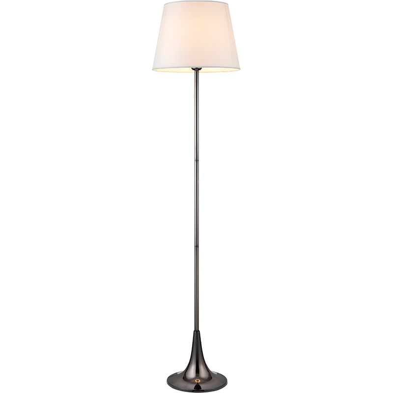 Stylish Black Chrome Floor Lamp with Simple Plain Design and E27 Socket