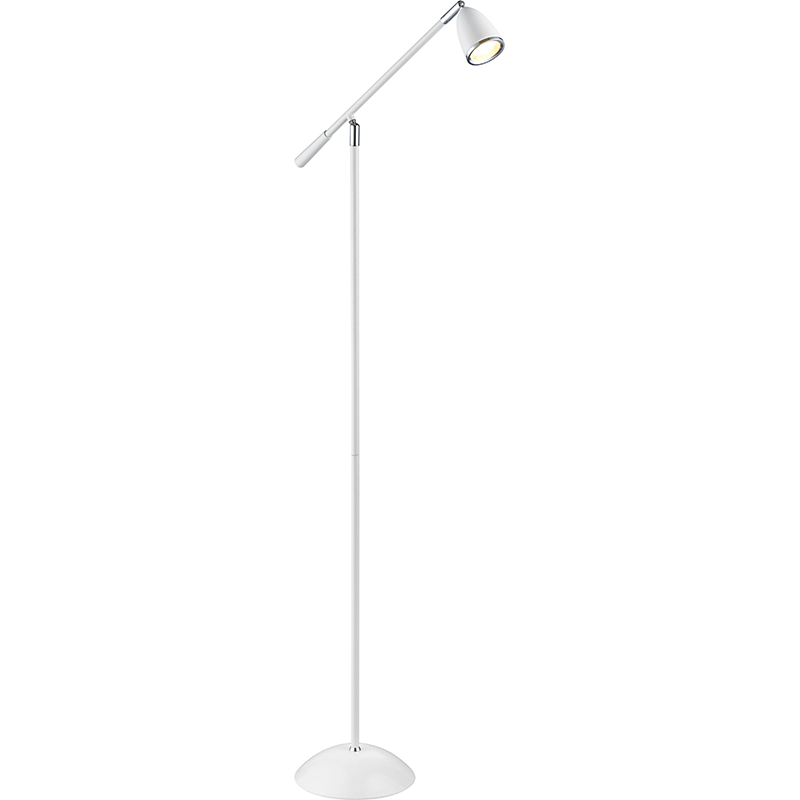 Contemporary LED Floor Lamp with Sleek Nordic Design and Adjustable Arm for Direct Lighting