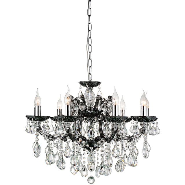 Classic Smoke Crystal Chandelier Design Noble Pendant Light 9lys Dia75cm E14