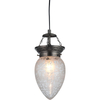 Classic Melon Glass Design with Antique Silver Cover Window Pendant Light E14