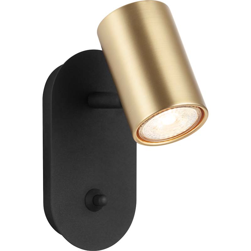 Nordic Modern Wall Spot Light Home Decorative Light Matt Brass & Sand Black GU10 Dim