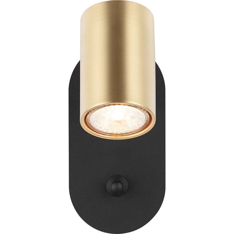 Nordic Modern Wall Spot Light Home Decorative Light Matt Brass & Sand Black GU10 Dim