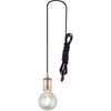 Simple Pendant Adjustable Window Pendant Light Antic-Brass Socket Shade E27