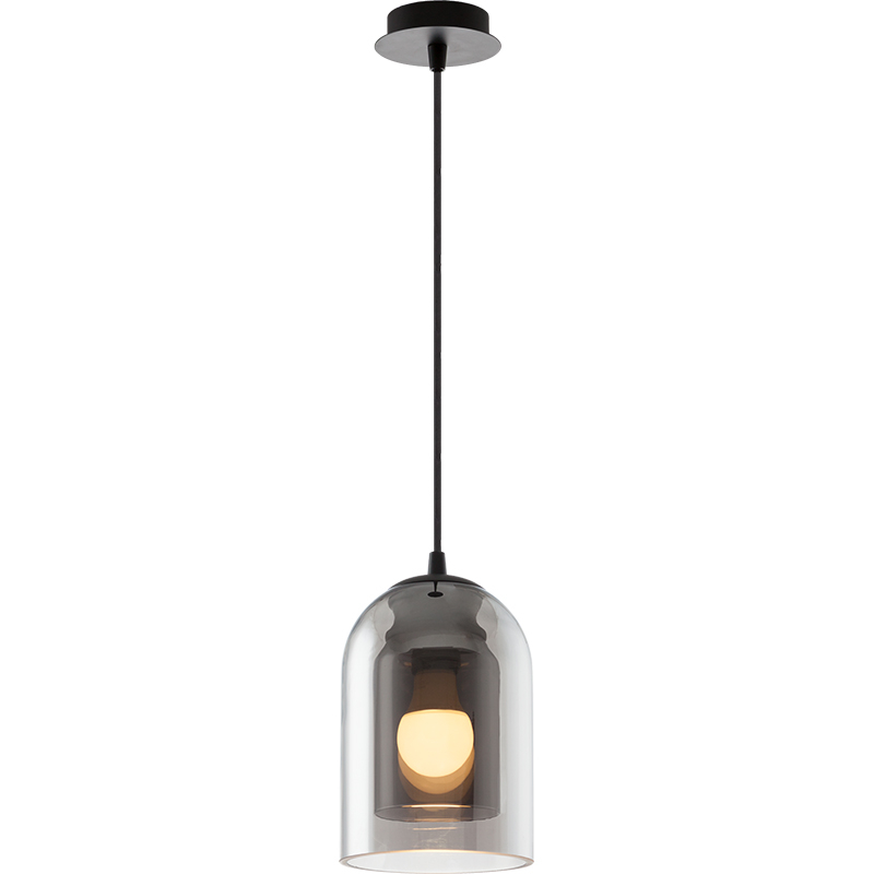 Attractive Design of the Modern Double Smoke Glass Pendant Light E27