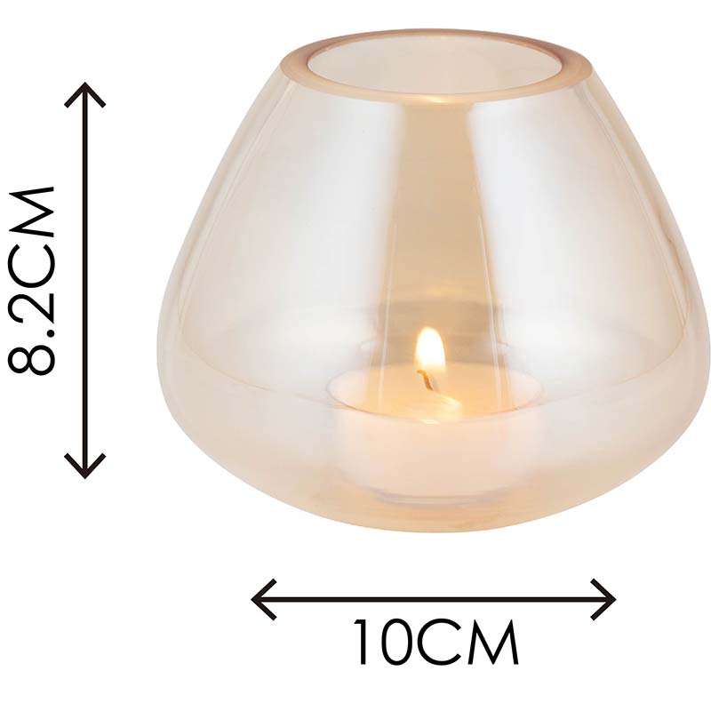 Elevate Decor with the Elegant Kelly Amber Glass Candle Holder/Vase