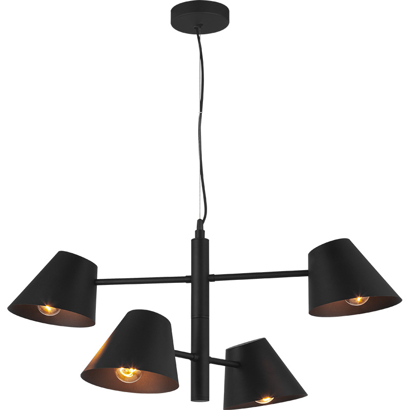 Nordic Modern Simple Light with Twin Swing Arms Adjustable Ceiling Pendent Light 4lys E27