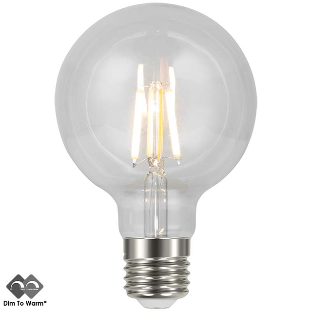 Create A Cozy Ambiance with The 230V E27 G95 LED 4W Dim-to-Warm Clear Bulb