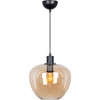 Modren Simple Light Kelly Chandelier Amber Glass Adjustable Pendant Light Dia29cm E27