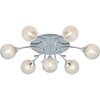 Elegant Glass Design IP21 Round Ceiling Light 7lys Opal Glass G9