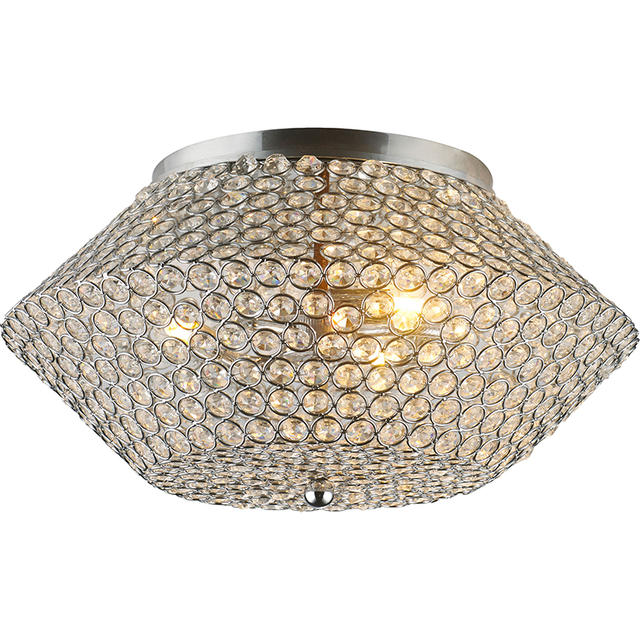 Elegant Design of Nest High Transparent Bling Crystal Shade Shinny Bling Ceiling Lamp G9