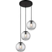 Simple Attractive Design Design Glass Ball Pendent Light 3lys Light Smoke Glass E27