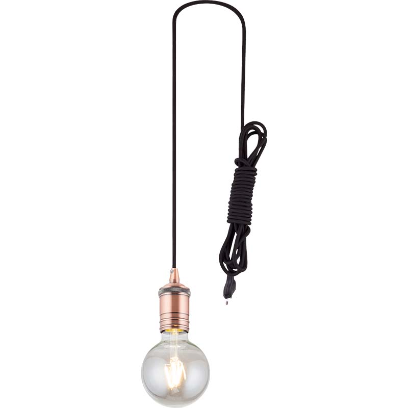 Simple Pendant Adjustable Window Pendant Light Bronze Socket Shade E27