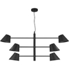 Nordic Modern Simple Light with Triple Swing Arms Adjustable Ceiling Pendent Light 6lys E27