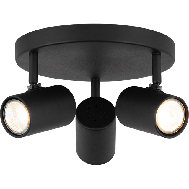 Elevate Your Space with the Nordic Modern Style Ceiling Lamp: Simple and Decorative - 3 Lights, Sandy Black - GU10