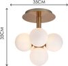 Elegant Lollipop Glass Design for Ceiling Mount Light Opal Ceiling Light 5lys G9