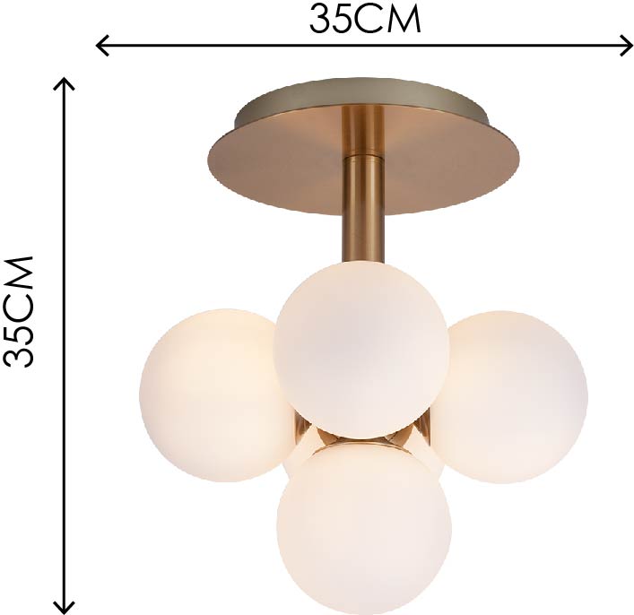 Elegant Lollipop Glass Design for Ceiling Mount Light Opal Ceiling Light 5lys G9